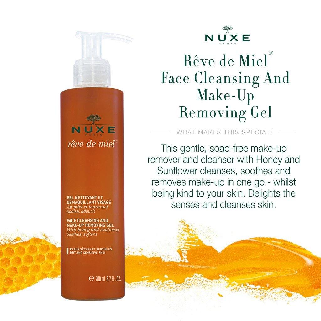 Nuxe Reve de Miel Face Cleansing and Make-up Removing Gel 200ml - Medipharm Online