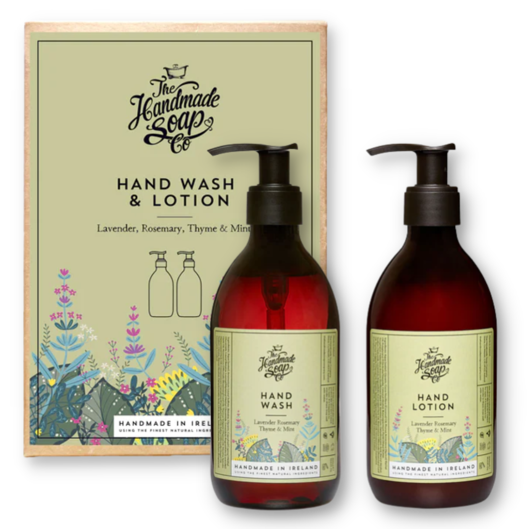 The Handmade Soap Company Lavender Rosemary Thyme & Mint Hand Wash & Hand Lotion Kit