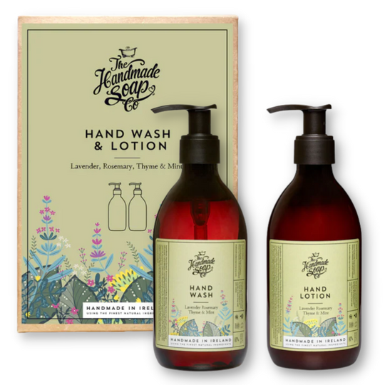 The Handmade Soap Company Lavender Rosemary Thyme & Mint Hand Wash & Hand Lotion Kit