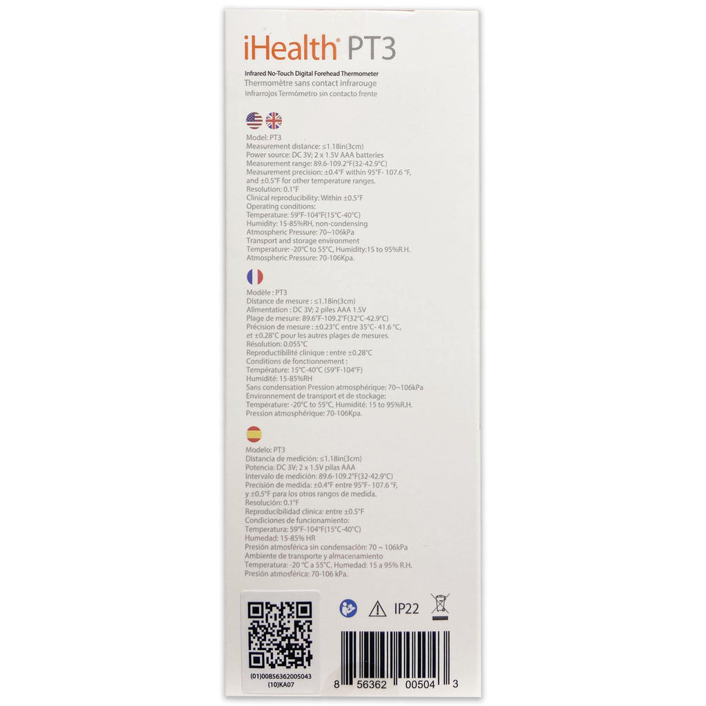 iHealth PT3 Infrared No Touch Thermometer - Medipharm Online