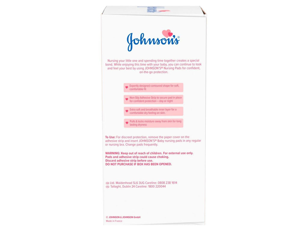 Johnson's Baby Nursing Pads - 30 Pack - Medipharm Online - Cheap Online Pharmacy Dublin Ireland Europe Best Price