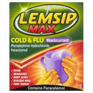 Lemsip - Max Strength Blackcurrant - 5s - Medipharm Online