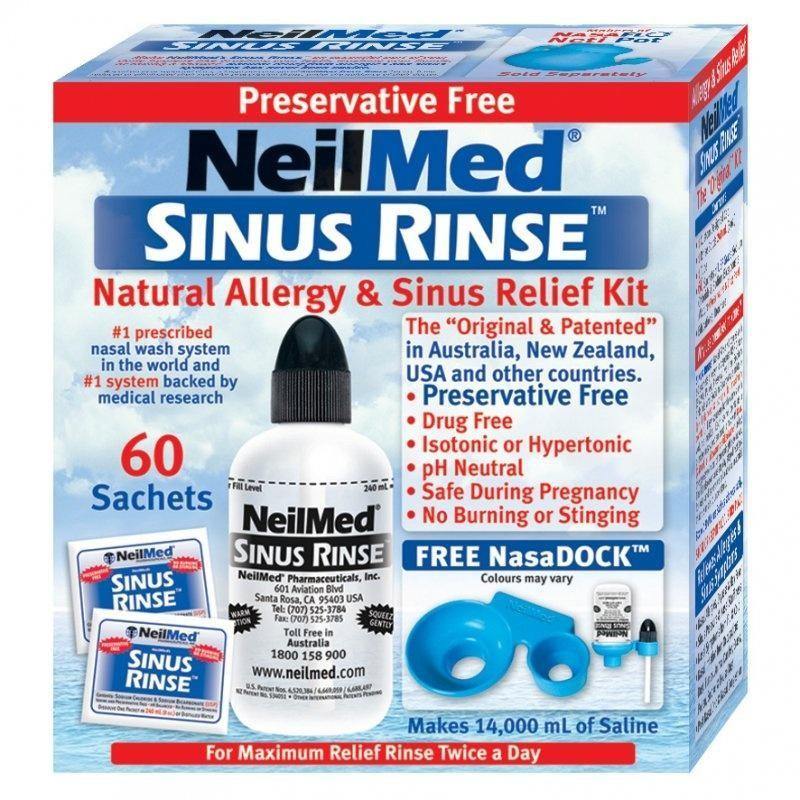 NeilMed Sinus Rinse Kit 240ml Bottle and 60 Premixed Sachets - Medipharm Online