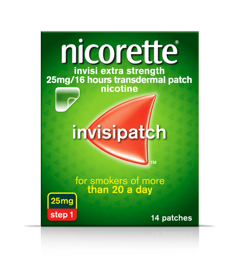 Nicorette Invisi Extra Strength 25mg Patches - Medipharm Online