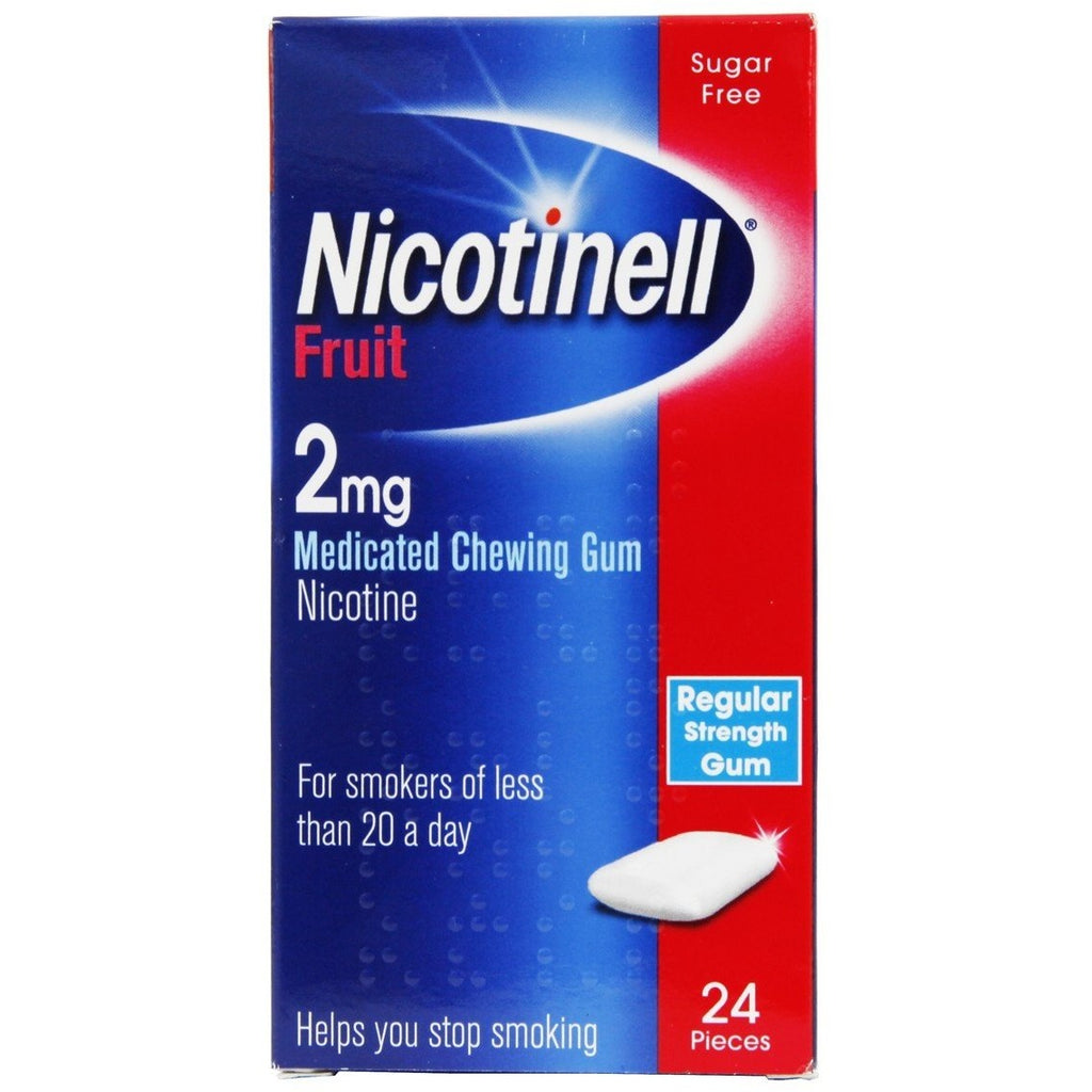 Nicotinell 2mg Gum Fruit Flavour 24 pieces - Medipharm Online - Cheap Online Pharmacy Dublin Ireland Europe Best Price