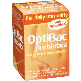 Optibac Probiotics for Daily Immunity with vitamin C 30 Capsules - Medipharm Online - Cheap Online Pharmacy Dublin Ireland Europe Best Price