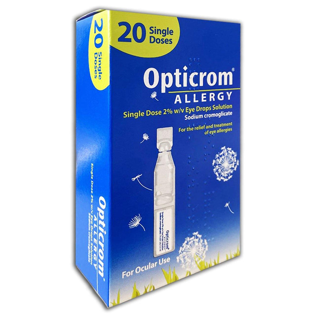 Opticrom Allergy Single Dose 2% Eye Drops 20 Pack - Medipharm Online