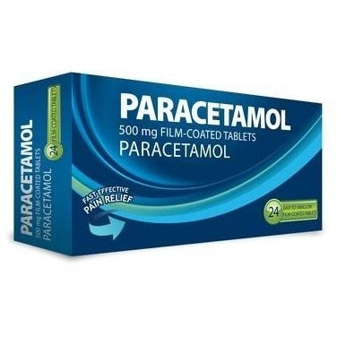 Paracetamol 500mg Film-Coated 24 Tablets - Medipharm Online - Cheap Online Pharmacy Dublin Ireland Europe Best Price
