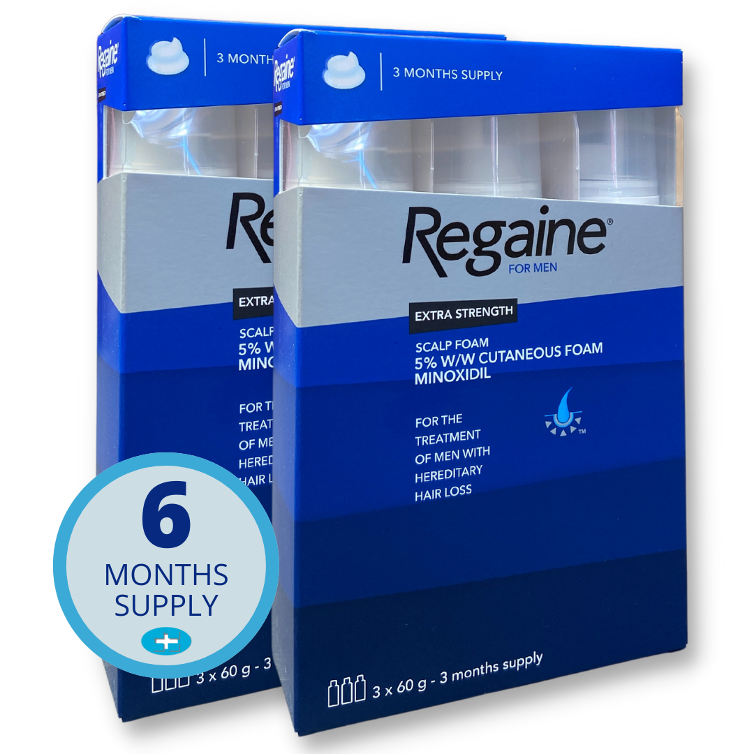 Regaine For Men Extra Strength Foam 5% Minoxidil 3,6,9,12 Months Supply