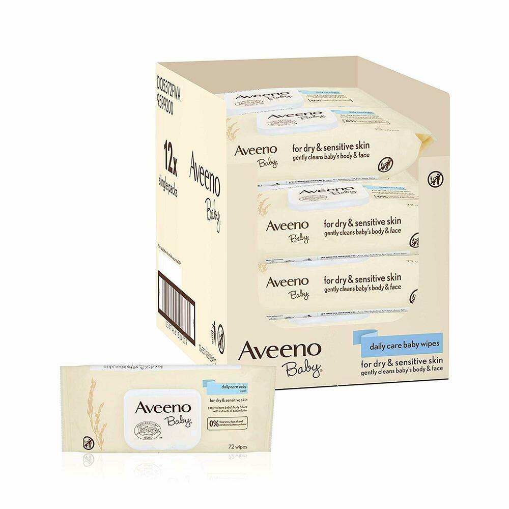 Aveeno - Baby Wipes - 12 Pack - Medipharm Online - Cheap Online Pharmacy Dublin Ireland Europe Best Price