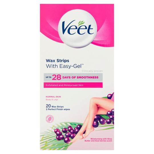 Veet Wax Strips Legs And Body Normal 20s