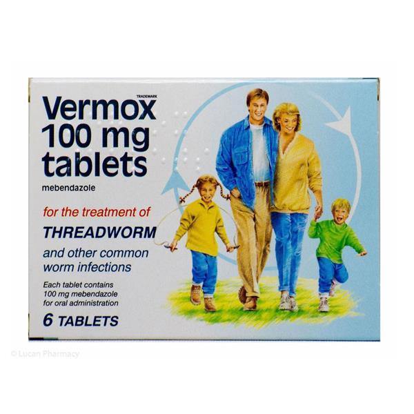 Vermox 100mg 6 Tablets - Medipharm Online