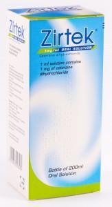 Zirtek Liquid Cetirizine 1mg/ml Oral Solution 200ml - Medipharm Online - Cheap Online Pharmacy Dublin Ireland Europe Best Price